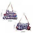 thumbnail image 6 of 4th of July Hanging Sign God Bless America Wooden Hanging Sign Star Shape Rustic Sign Decorations for Independence Day, 6 of 6