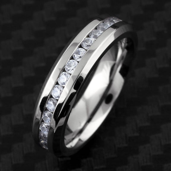 2Ct Round Cut Lab Created Men's Diamond Band Ring in 14K White Gold Plated