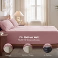 thumbnail image 3 of U by Bedsure Stay Put Full Sheet Sets, 4 Piece 18" Deep Pockets Non-Slip Polyester Microfiber Bed Sheets, Pink, 3 of 10