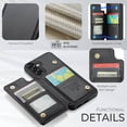 thumbnail image 4 of For Samsung Galaxy A37 A57 Case with Card Holder, Wallet Case for Women Men with RFID Blocking, Durable Leather Kickstand Magnetic Clasp Shockproof Phone Case, 4 of 11