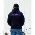 thumbnail image 4 of Semicolon Unisex Black & Purple Hoodie, 4 of 6