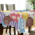 thumbnail image 3 of SKYSONIC Easter Bunny Eggs Tablecloth Waterproof Washable Polyester Square Table Cover Durable Tablecloth for Kitchen Dining Table Party Decor (60 X 90 Inch), 3 of 7
