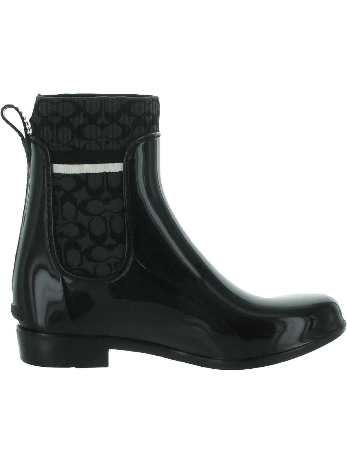 Coach Womens Rivington Knit Ankle Rain Boots