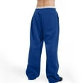thumbnail image 5 of Domuza Baggy Sweatpants Men Wide Leg Open Bottom Lounge Sweat Pants Fashion Casual Stretch Waist Loose Fit Workout Pants with Pockets Blue M, 5 of 6