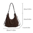 thumbnail image 2 of HUISZJ Faux Suede Crescent Crossbody Bag, Adjustable Shoulder Strap Crossbody, Faux Suede Underarm Bag for Women Travel Work (Coffee), 2 of 8