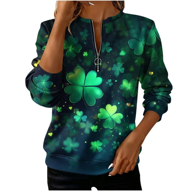 Camisetas de Otoño para Mujeres Cuello Redondo Suelto Manga Larga Suéter Casual Top para la Primavera Invierno Uso Diario