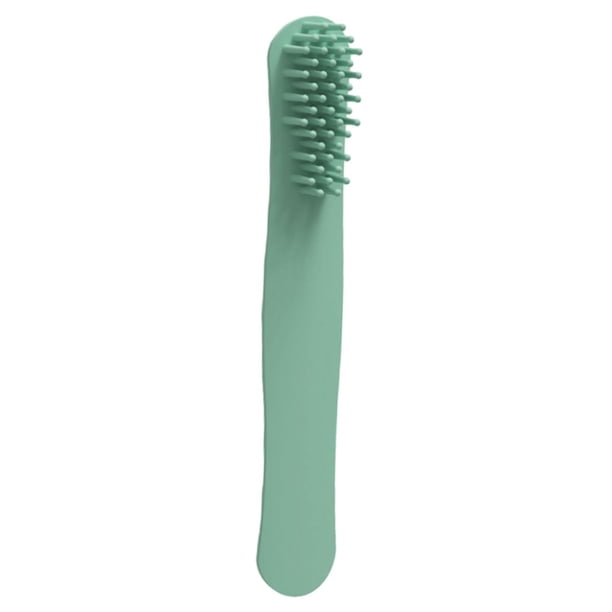 Cepillo de viaje portátil para desenredar el cabello, cepillo flexible y plegable con cojín de aire. Verde