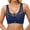 Blue, variant on Plus Size Unlined Bra Supportive Lift Lace Wireless Comfort Full Coverage Underwire Strapless Bra, Size 38