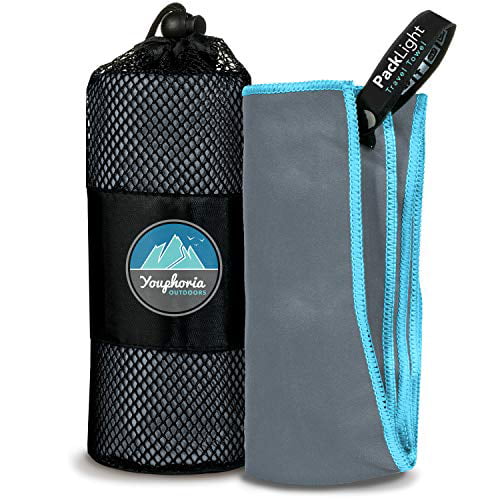 Lightdry Serviette de voyage microfibre pour sport et trekking extra absorbante & antibactérienne 