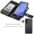 thumbnail image 3 of Tekcoo for Samsung Galaxy S25 FE Case Wallet with ID Credit Card Holder for Women Men, Detachable Magnetic PU Leather Flip Wallet Phone Case for Galaxy S25 FE with Strap Kickstand Cover, Black, 3 of 7