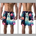 thumbnail image 3 of luoweisi Men's Beach Shorts Quick Dry Swim Trunks with Mesh Lining Alpaca L, 3 of 5