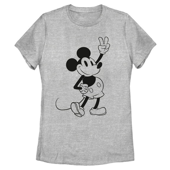 Womens Mickey & Friends Mickey Mouse Peace Sign T Shirt
