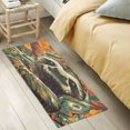 thumbnail image 2 of WOBOGO Exotic Style Sloth Pattern Carpet 39x20in Kitchen Bathroom Plush Absorbent Non-Slip Floor Mat, 2 of 8