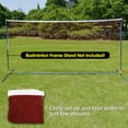 thumbnail image 4 of 20 x 2.5FT Portable Standard Braided Badminton Net Volleyball Mesh Outdoor Sport Training, 4 of 8