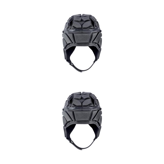 sweethay Casco de fútbol americano de seguridad deportiva Protector de cabeza de protección para la cabeza Negro L 2Conjunto