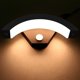 thumbnail image 2 of 12W LED Luz de pared PIR Sensor de movimiento Luz de puerta delantera Aluminio Antracita Impermeable IP66 Blanco cálido 3000K para pasillo Balcón Lámpara de jardín Estilo de luz, 2 of 5