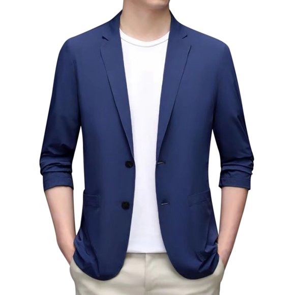 2025 Spring Summer Men's Lightweight Men 3 Piece Suit Summer Suit Jacket Casual Front Man Suit Stretch Slim Fit Button Tan Suit Sport Coats