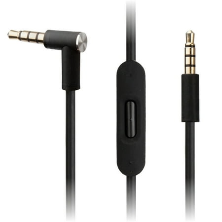 BLACK Audio Cable w/ RemoteTalk for Solo2 Beats by Dr Dre Headphones - Solo
