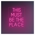 thumbnail image 1 of Letrero De Neón"This Must Be The Place"para Bar, Pub, Hogar, Habitación, Dormitorio, Decoración Pared, Letrero Tienda, Inauguración, 40x32cm, 1 of 3