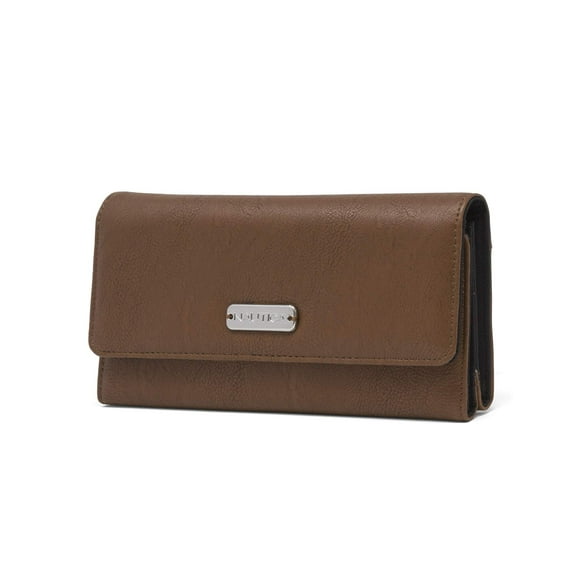 Wallet Nautica Money Manager para mujer, piel vegana con bloqueo RFID