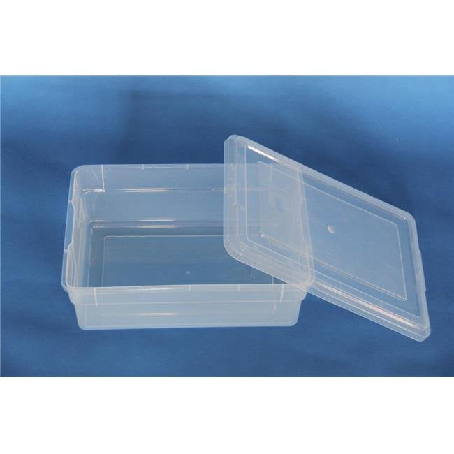School Smart 1576286 Storage Box with Lid Clear 16 x 11 x 6 in