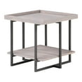 thumbnail image 2 of Furniture of America Uurt 1-Shelf End Table, Antique Gray, 2 of 5