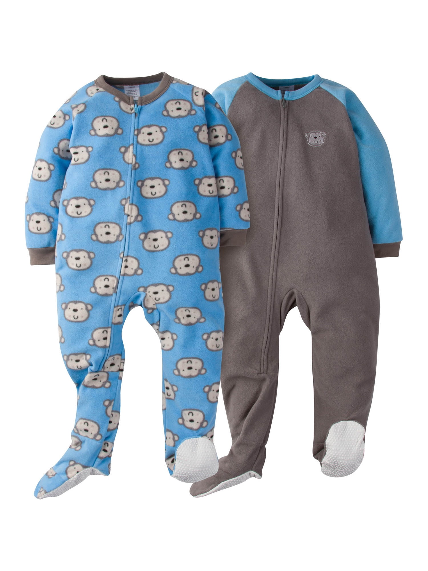 Gerber Gerber Baby Boys Microfleece Blanket Sleeper Pajamas, 2Pack