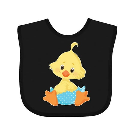 

Inktastic Cute Easter Chick in Blue Easter Egg Gift Baby Boy Bib