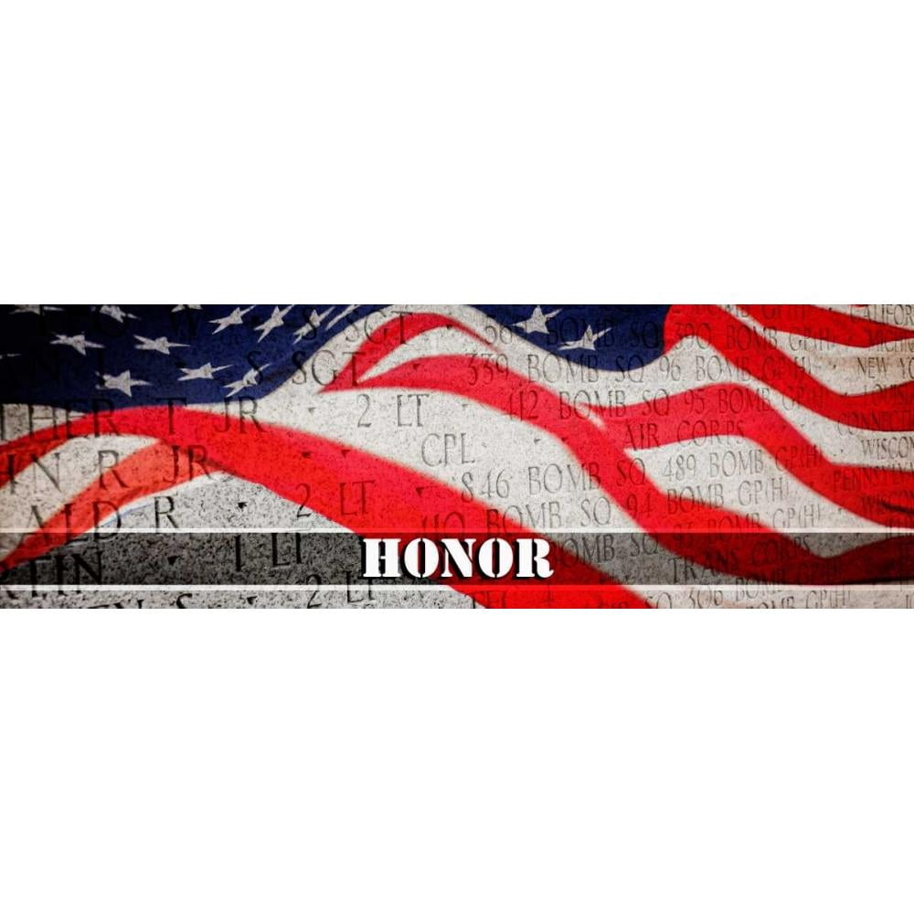 Hausenflock, Alan 18x9 Black Modern Framed Museum Art Print Titled - Honor