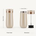 thumbnail image 1 of Owsoo Tasse de Voyage Portable à Double Paroi Isolée en Acier Inoxydable 320ml, Rouge, 1 of 5