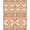 Rust Brown Tan Cream, Pattern 2, variant on ODIKA Vintage Faded Contrasting Tone Rectangular Crisp Details for Master Suite, California King, Under Bed, Foldable Easy Care