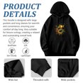 thumbnail image 4 of Men's Long Sleeve Hoodie Pullover with Pockets - Vibrant Dragon Design in Orange Yellow & Green Dynamic & Energetic Style, 4 of 7