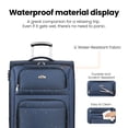 thumbnail image 5 of Wisdom 2 Piece Softside Luggage Set Expandable Spinner with TSA Lock, Carry-On & Medium Checked,20"/26",Blue - WD1622, 5 of 10