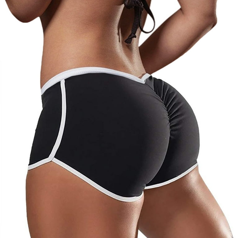 XMMSWDLA Soft Comfy Booty Shorts for Women Cotton Yoga Sports