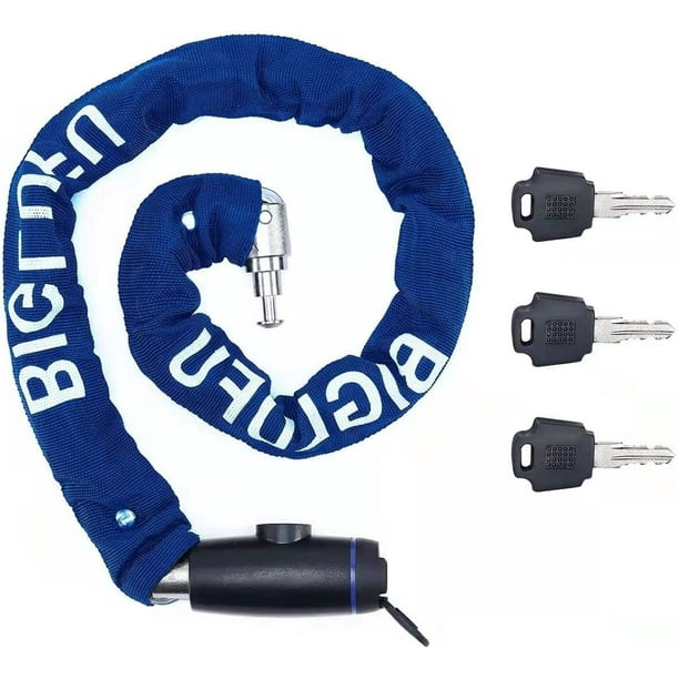 BIGLUFU Bike Lock, 9mm Thick Bike Chain Locks, Heavy Duty AntiTheft
