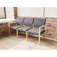 thumbnail image 4 of Pemberly Row Waiting Reception 3 Seat Tandem Seating No Center Arms in Gray, 4 of 5