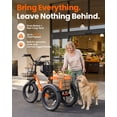 thumbnail image 4 of Qlife Electric Tricycle for Adults, 18" Folding Electric Trike, 350W Motor Peak 1200W 48V 10.4AH Step-Thru Etrike, 18MPH Up to 50 Miles 3-Wheel Electric Bike (Orange) with Mirror & Phone Bag, 4 of 9