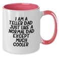 thumbnail image 2 of Funny Teller Dad Gifts from Family - I Am A Teller Dad Two Tone Coffee Mug - Christmas Unique Presents for Men Teller, 2 of 4