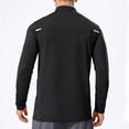 thumbnail image 5 of OGLCCG Men's UPF 50+ Sun Shirts 1/4 Zip Zip Long Sleeve UPF 50+ Sun Protection Lightweight Quick Dry Golf Shirts Outdoor Running Rash Guard T-Shirts,L,Black, 5 of 6