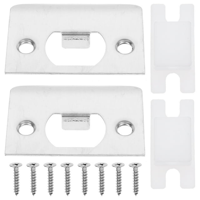 Miangastore 2 Sets Strike Plates Deadbolt Strike Plates Security Door Frame Guide Pieces Door Reinforcement Kit