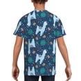 thumbnail image 5 of Wukai Alpaca Astronaut in Space Youth Unisex Short Sleeve T-Shirt for Boys, Girls, Teens, and Kids-Large, 5 of 7