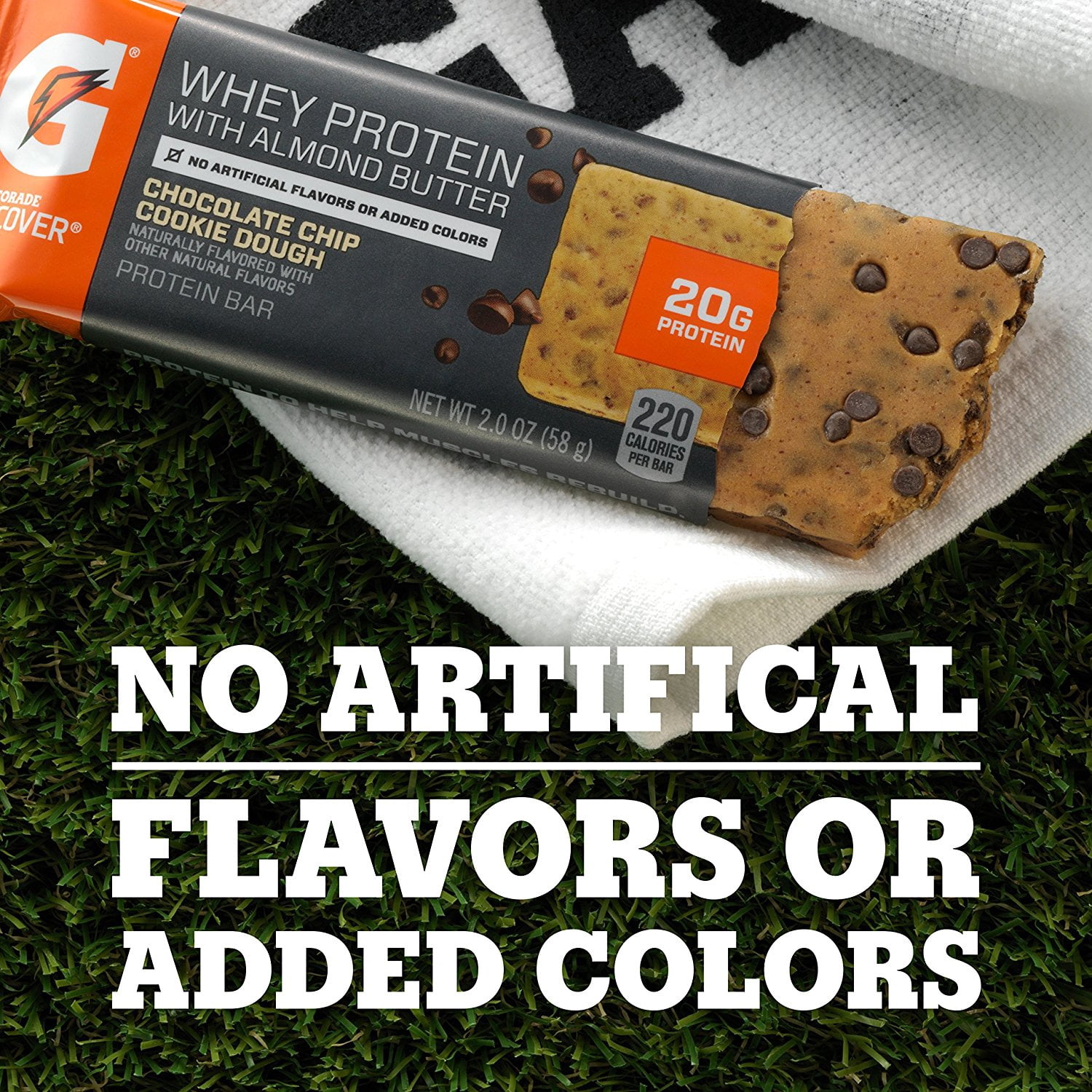 Gatorade Whey Protein with Almond Butter Salted Caramel Bar, 2.04 Oz., 12 Count