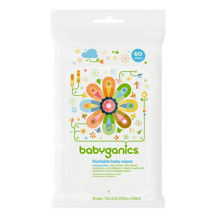 Babyganics Flushable Wipes60.0 ea(pack of 1)