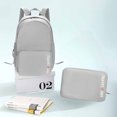 thumbnail image 2 of Hvmvliv Foldable Hiking Backpack 2-Layer Backpack Large Capacity Lightweight Knapsack Middle Teen Travel Backpacks Gray, 2 of 6