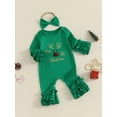 thumbnail image 5 of My First Christmas Baby Girl Outfit Santa Long Sleeve Romper Jumpsuit  one-piece  Christmas Newborn Girl Outfits Clothes, 5 of 9