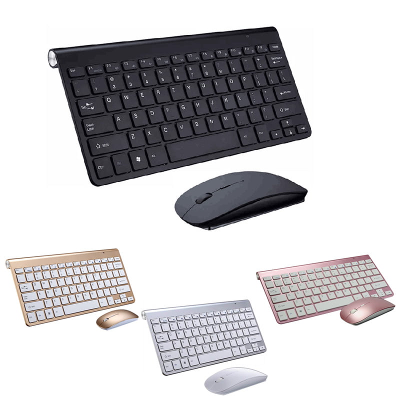Ultra Thin 2.4Ghz USB Wireless Keyboard & Optical Mouse Kit Set for PC Desktop