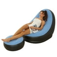 thumbnail image 2 of Foldable Inflatable Chair with Foot Stool, Blow Up Lounge Chair for Outdoor Camping Travel, 2 of 7