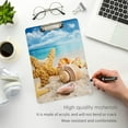 thumbnail image 5 of FMSHPON Starfish Seashells Beach Clipboard Hardboard Wood Nursing Clip Board and Pull for Standard A4 Letter 13x9 inches, 5 of 7