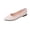 White, variant on Women Solid Color Comfy Slip On Wide Width Ballet Flats Pointed Toe Lightweight Shoes