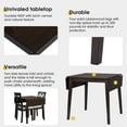 thumbnail image 7 of 29"- 45" Extendable Dining Table for 4, Folding Kitchen Table with Rubberwood Legs, Space-Saving Dinner Table for Living Room, Kitchen, Dining Room, Small Space (Only Table), 7 of 7